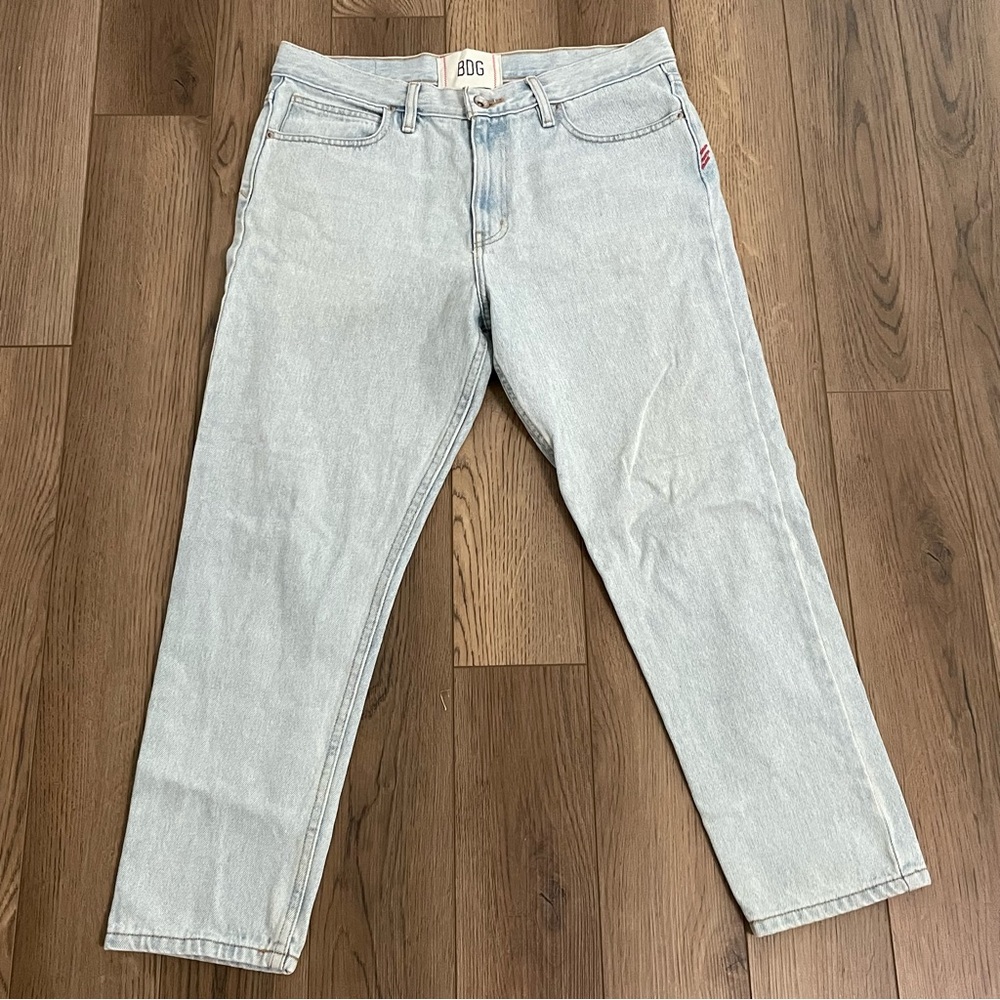 BDG Dad Slim Tapered‎ Fit Denim Blue Jeans Mens Size 32 Vintage Denim Light